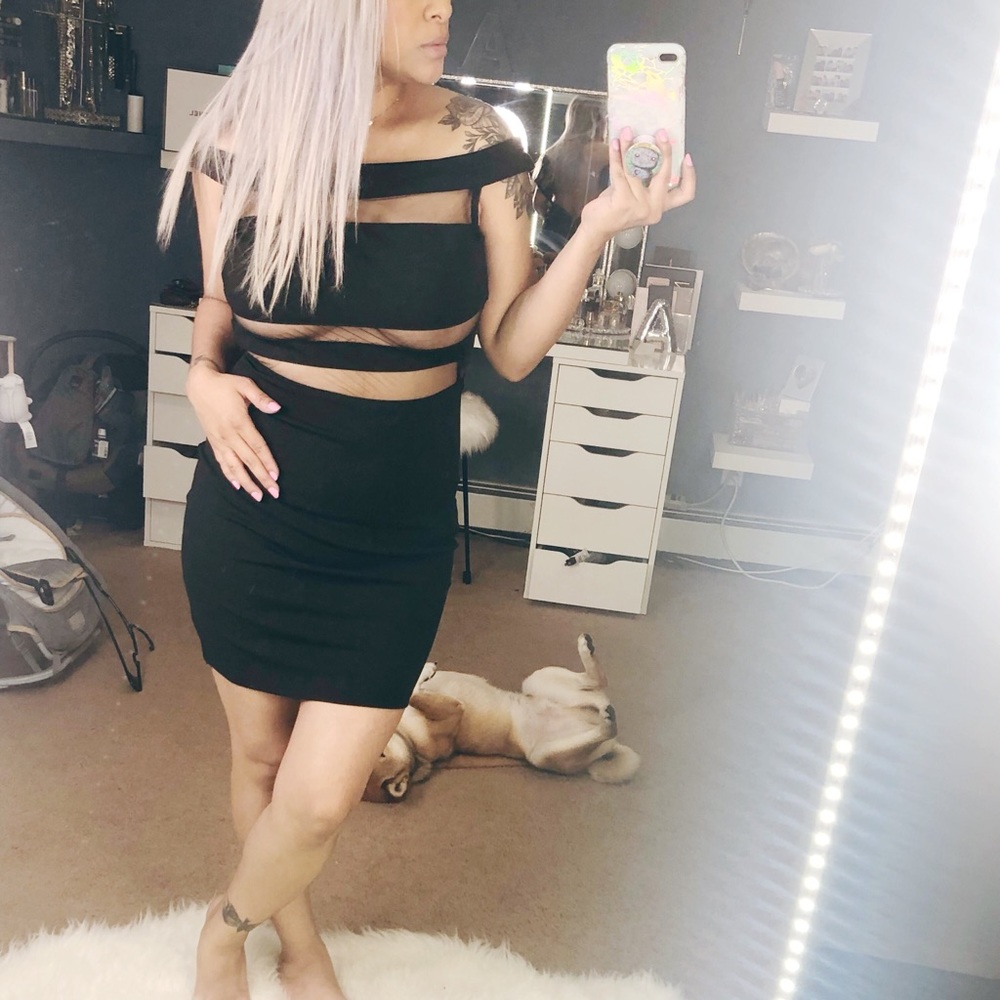 SOLD Glass black dress